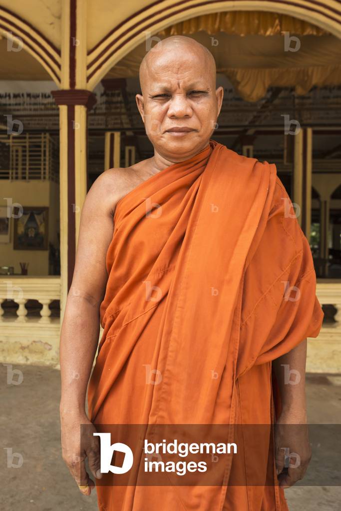 Portrait of a monk, Wat Bo, Siem Reap, Cambodia (photo)