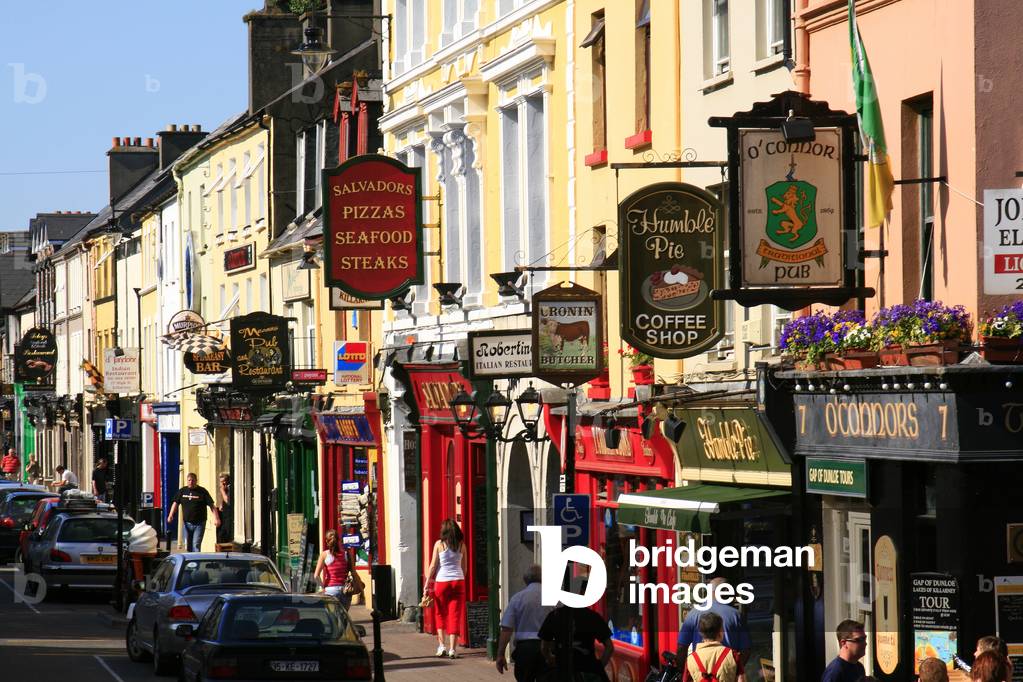 Killarney,Co Kerry,Ireland;Traditional Signs Hanging From Shopfronts (photo)