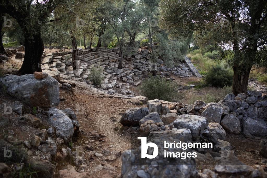 Turkey, Gokava Gulf, Amphitheater Behind Cleopatra Beach, Sedir (Cedrai) Island (photo)