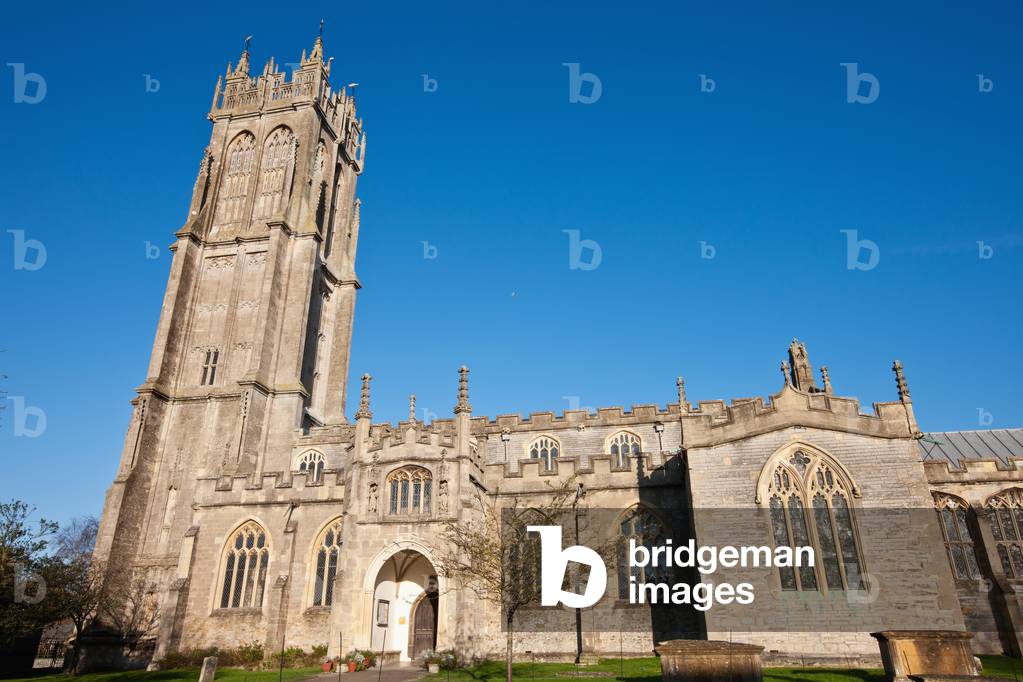 Facade of Church, Glastonbury,Somerset,England (photo)