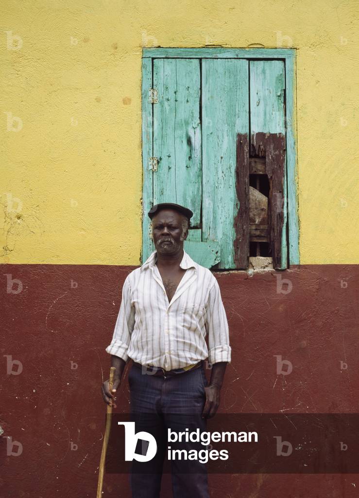 Old Man Outside His House, Jamaica (photo)