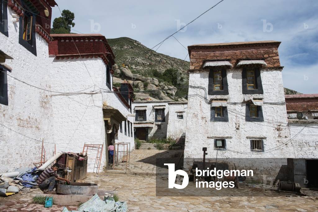 White Buildings At Sera Monastery, Lhasa, Tibert, Xizang, China(photo)