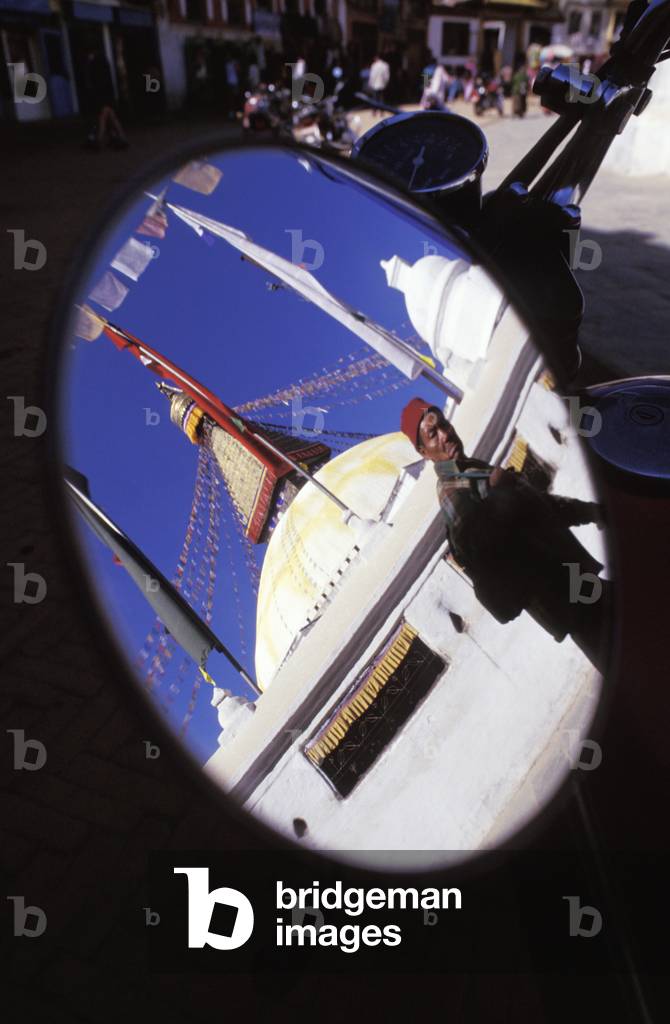 Reflection in a Bike Mirror (photo)