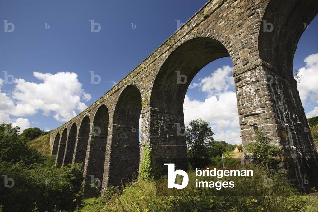 Arched Railway Bridge Running Through Kilmacthomas In Munster Region; Kilmacthomas, County Waterford, Ireland (photo)