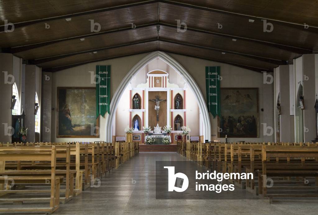 Interior of Church, Patzicia, Guatemala (photo)
