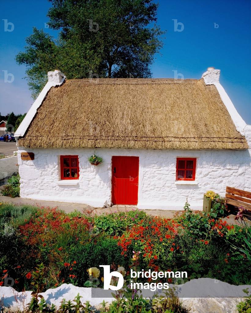 Drumineer, Co Tipperary, Ireland; Traditional Cottage (photo)