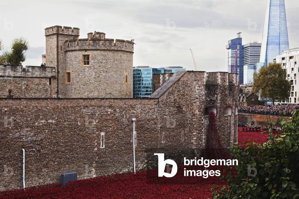 Crowds gather at the Tower of London, 2014, London, England, UK  (photo)