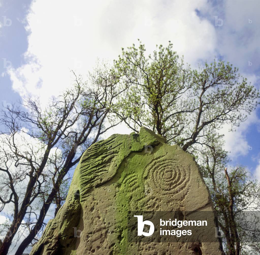 Carving On Standing Stone, Newgrange, Co Meath, Ireland (photo)