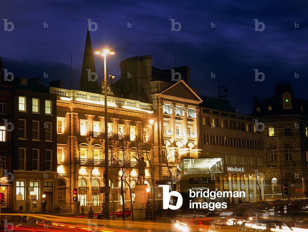 Dublin, Co Dublin, Ireland, Dame Street At Night (photo)