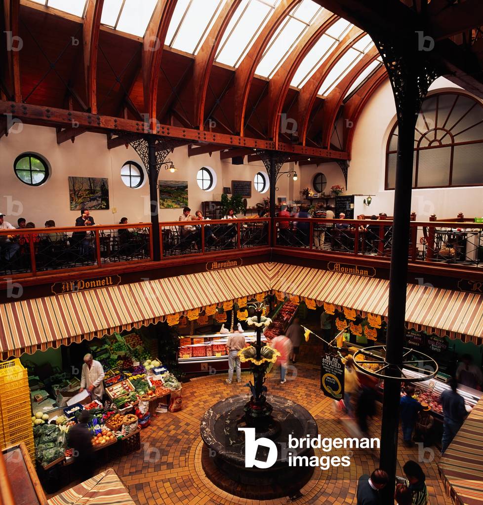 Cork,Co Cork,Ireland;Courtyard,Shops And Diners Of The English Market (photo)