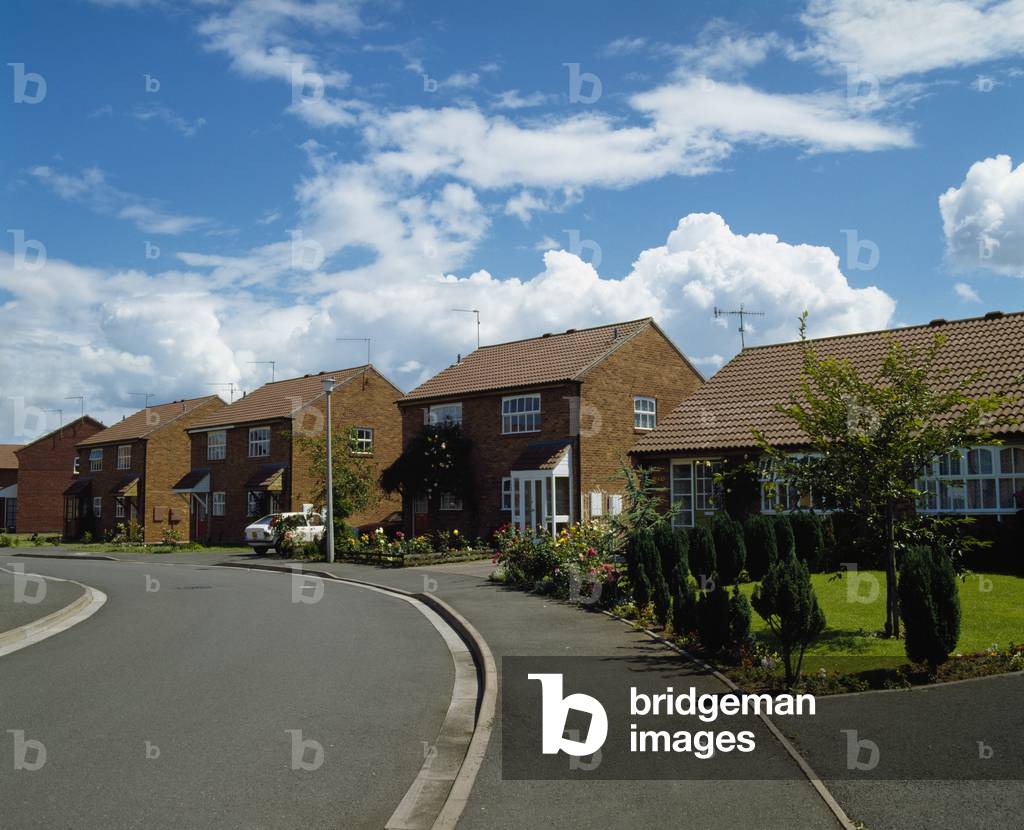Residential Suburb,With Brick Houses In A Row (photo)