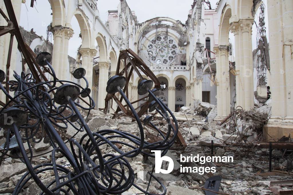 The Catholic Cathedral of Our Lady of the Assumption Building Destroyed in an Earthquake, Port-Au-Prince, Haiti (photo)