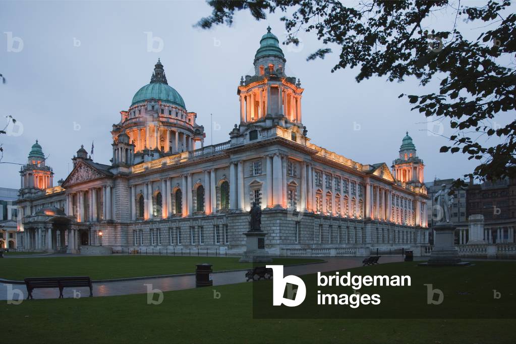 City Hall Illuminated; Belfast, County Antrim, Ireland (photo)