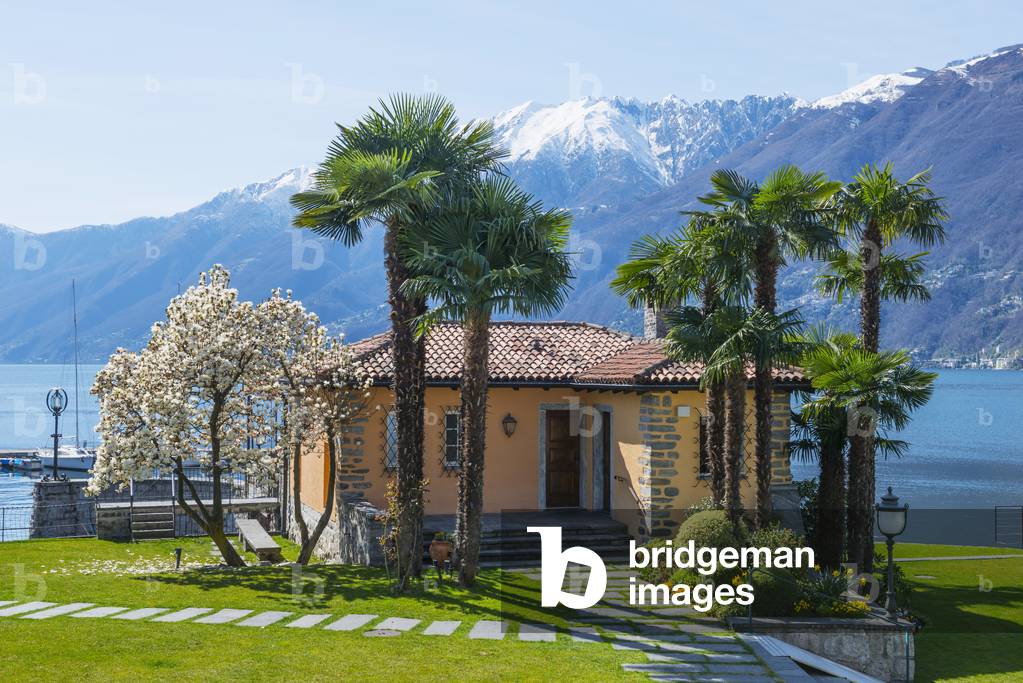 Lake Maggiore and the Swiss Alps, Ascona, Ticino, Switzerland (photo)