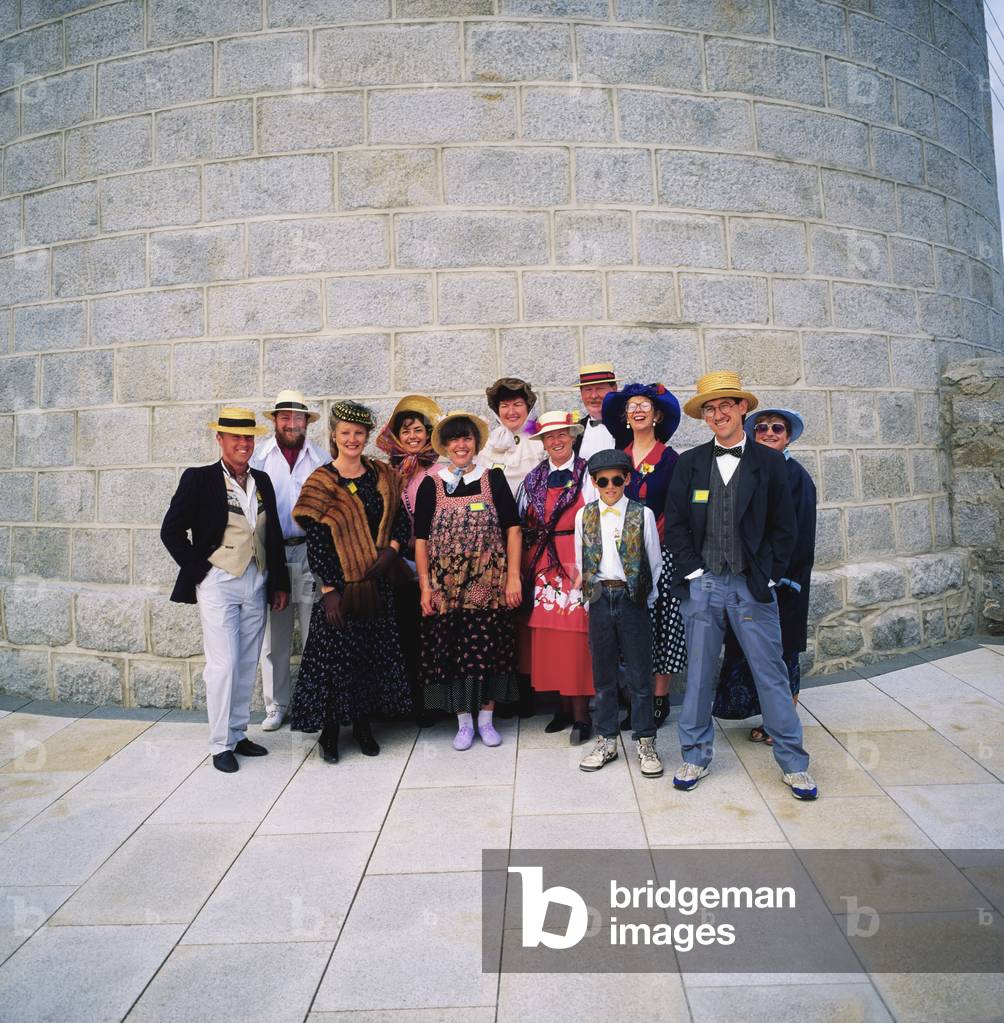 James Joyces Tower,Dublin,Co Dublin,Ireland;People Dressed Up For Bloomsday (photo)
