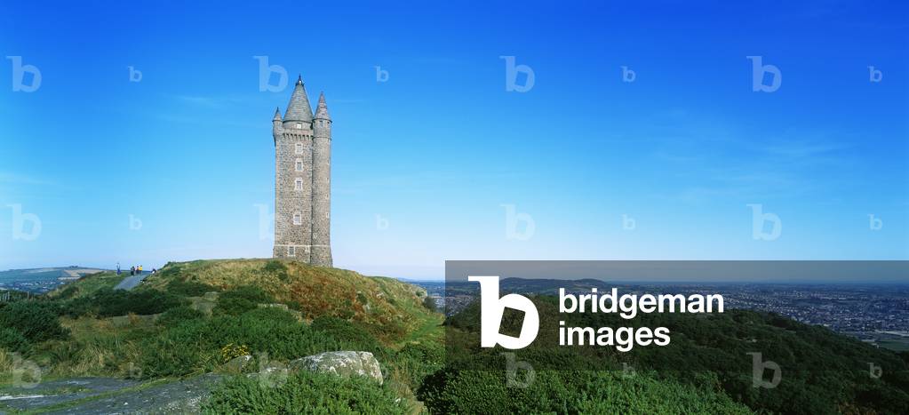 Low Angle View Of A Tower, Scrabo Tower, Newtownards, County Down, Northern Ireland (photo)