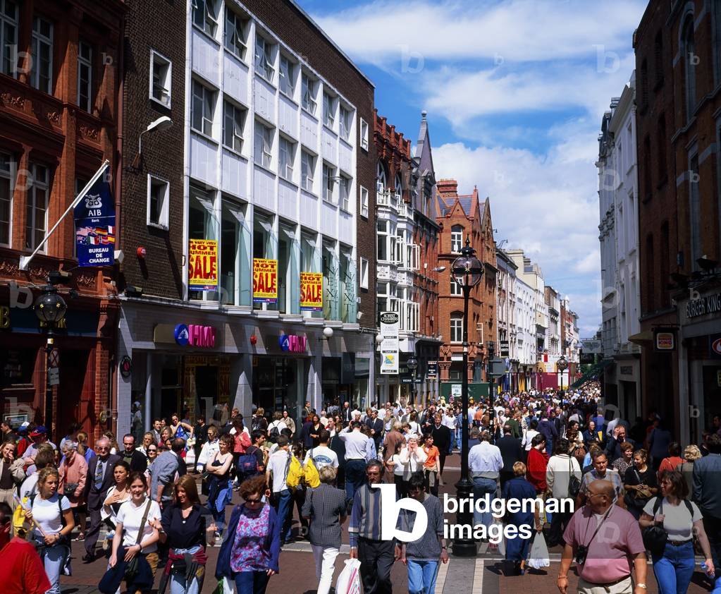 Grafton Street, Dublin, Co Dublin, Ireland; Crowded Street In Dublin (photo)