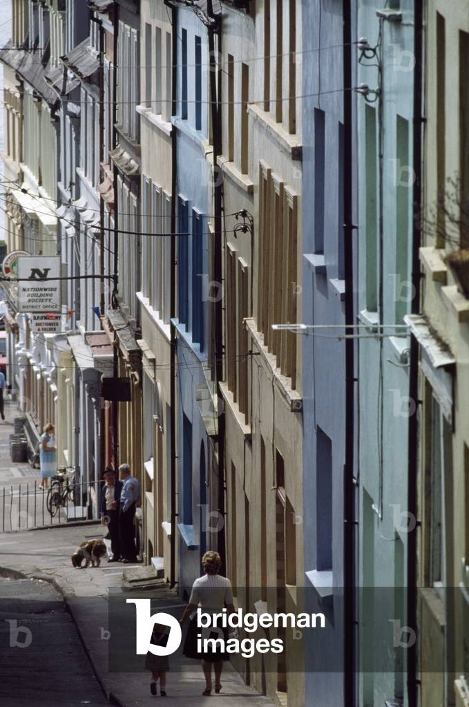 Sidewalk Along A Street; Cobh, County Cork, Ireland (photo)