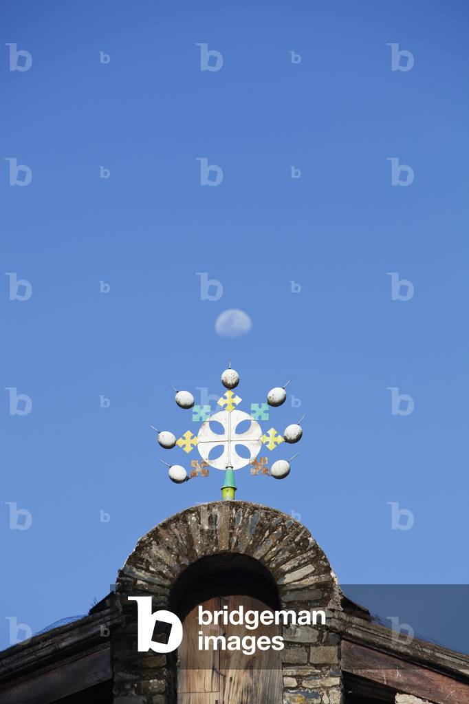Details of Debre Berhan Selassie church, Gondar, Amhara region, Ethiopia (photo)