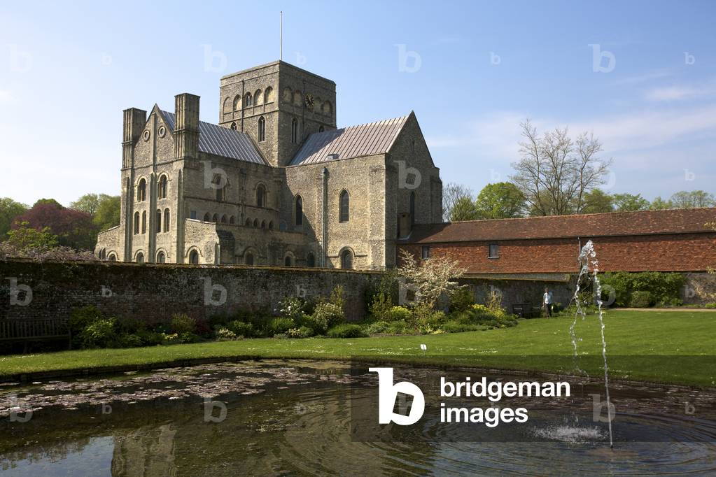 St. Cross church and garden, Winchester, Hampshire, England, UK  (photo)