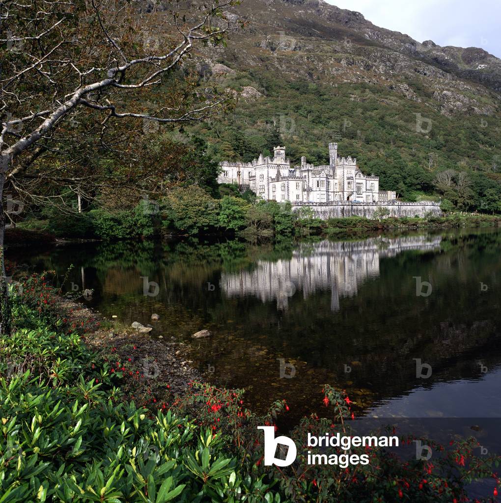 Building At The Waterfront, Kylemore Abbey, Connemara, County Galway, Republic Of Ireland (photo)