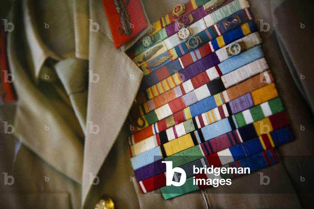 One of Haile Selassie's uniforms with medal ribbons, Haile Selassie's Grand Palace, Addis Ababa, Ethiopia (photo)