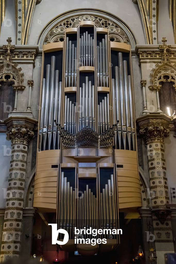 Organ in Benedictine Abbey, Montserrat, Catalonia, Spain (photo)