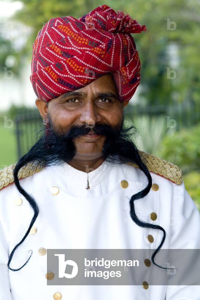 Park Plaza Hotel, Doorman with Great Moustache, Jaipur, Rajasthan, India (photo)