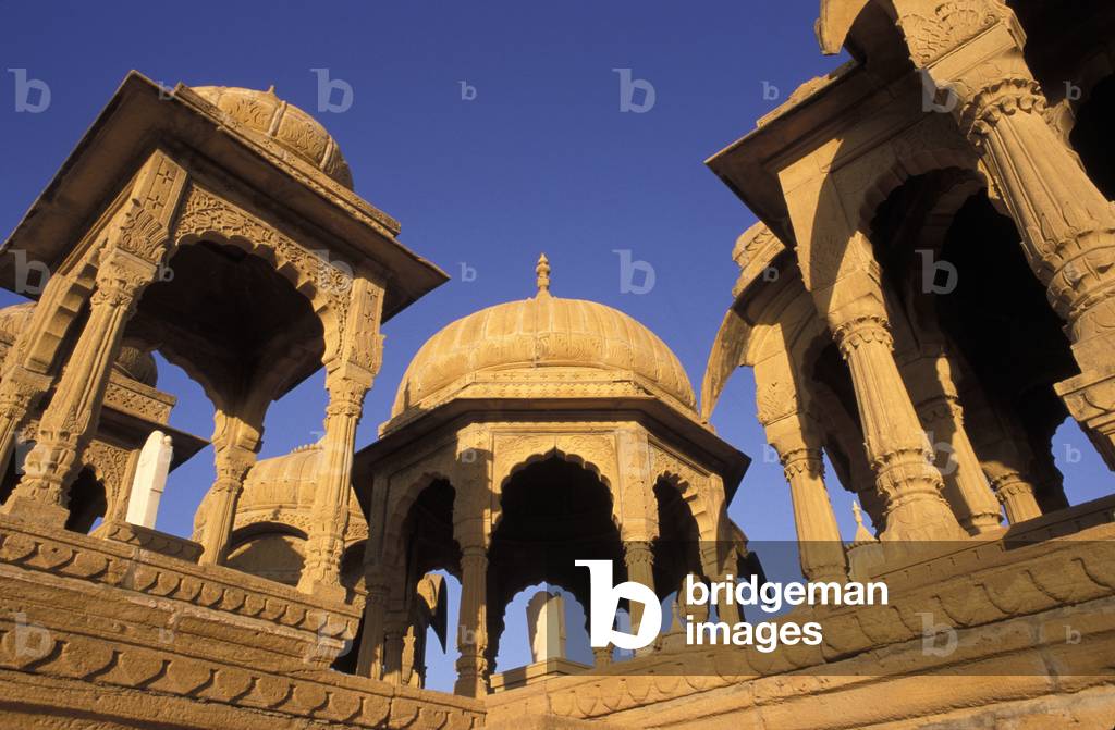 Traditional Indian architecture at Sunset Point, Jaisalmer, Rajasthan, India (photo)