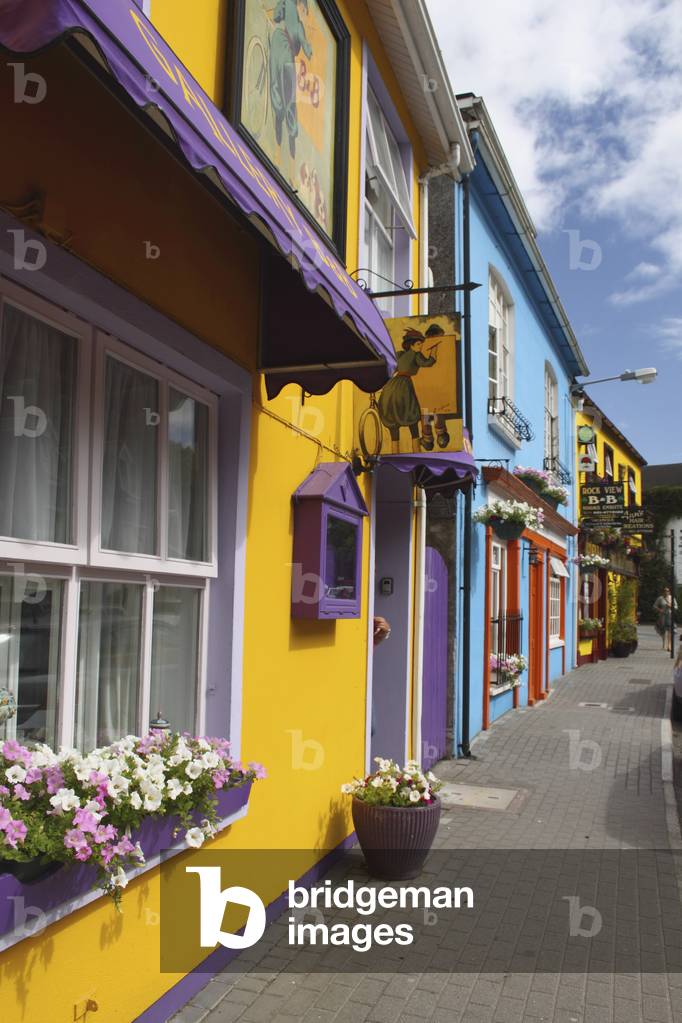 Painted Buildings On Main Street In Kinsale In Munster Region; Kinsale, County Cork, Ireland (photo)