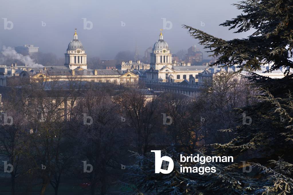 Old Royal Naval College on Winter Morning Seen From Greenwich Park, Greenwich, London, England, UK  (photo)