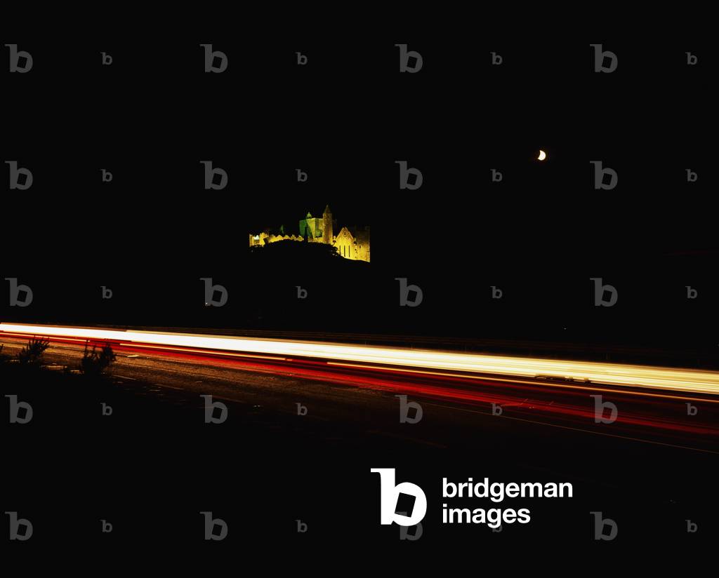 Cashel,Co Tipperary,Ireland;Nighttime View Of The Rock Of Cashel (photo)