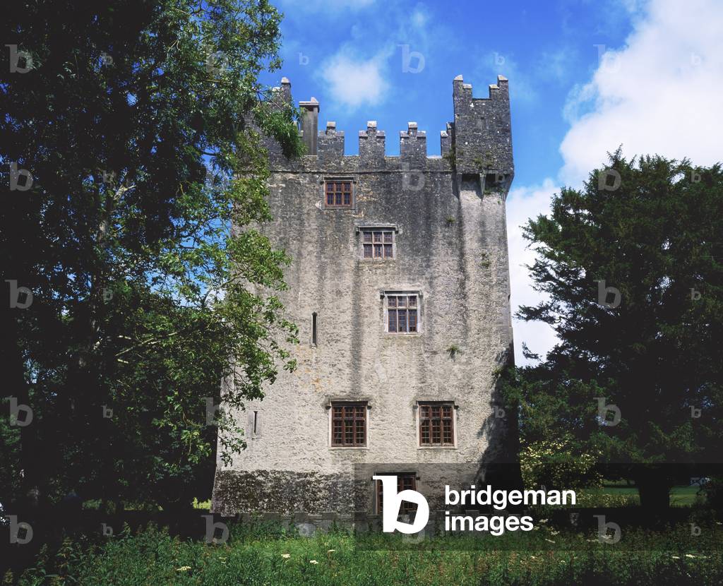 Castle Matrix, County Limerick, Ireland; Historic Tower House Exterior (photo)