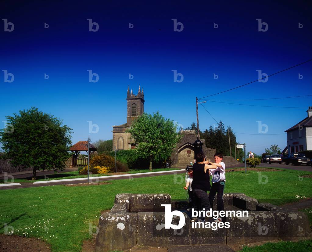 Ardagh, Co Longford, Ireland, Pump And Village Green (photo)