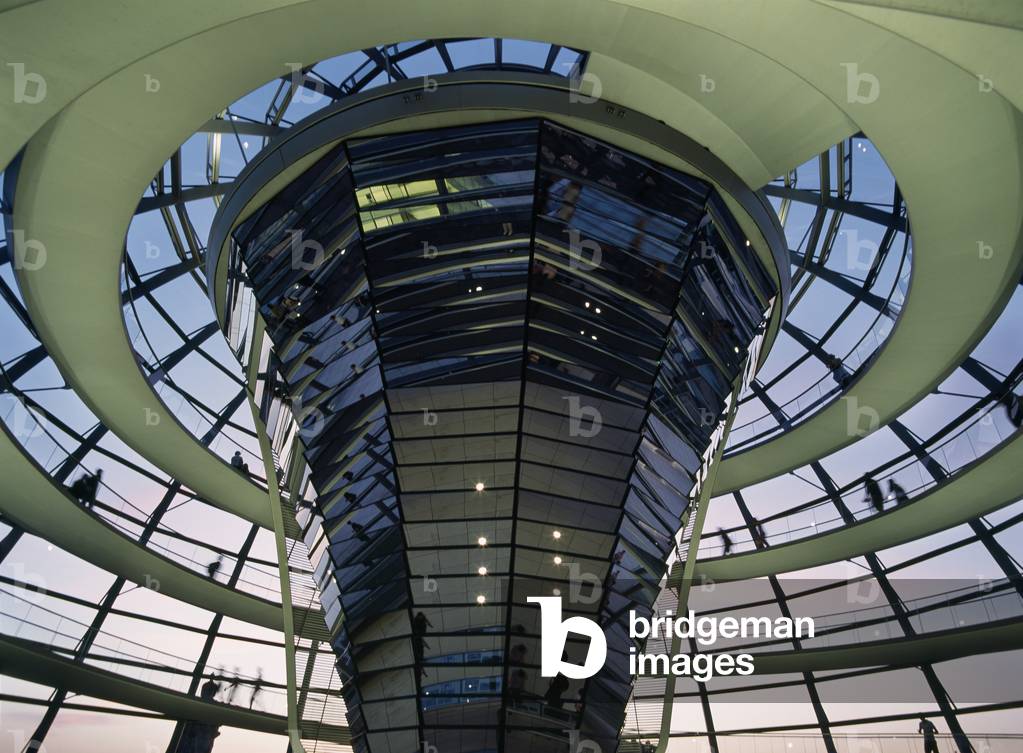Reichstag Dome Interior at Dusk (photo)