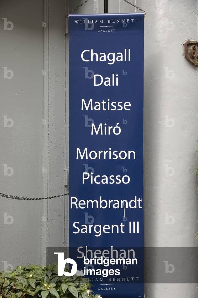 Sign for William Bennet Art Galllery, New York, USA (photo)