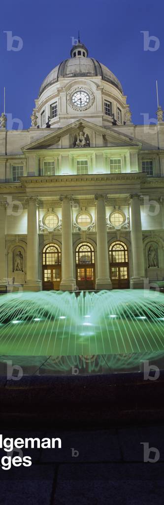 Department Of An Taoiseach, Co Dublin, Ireland; Exterior Of Department Of Prime Minister At Night (photo)