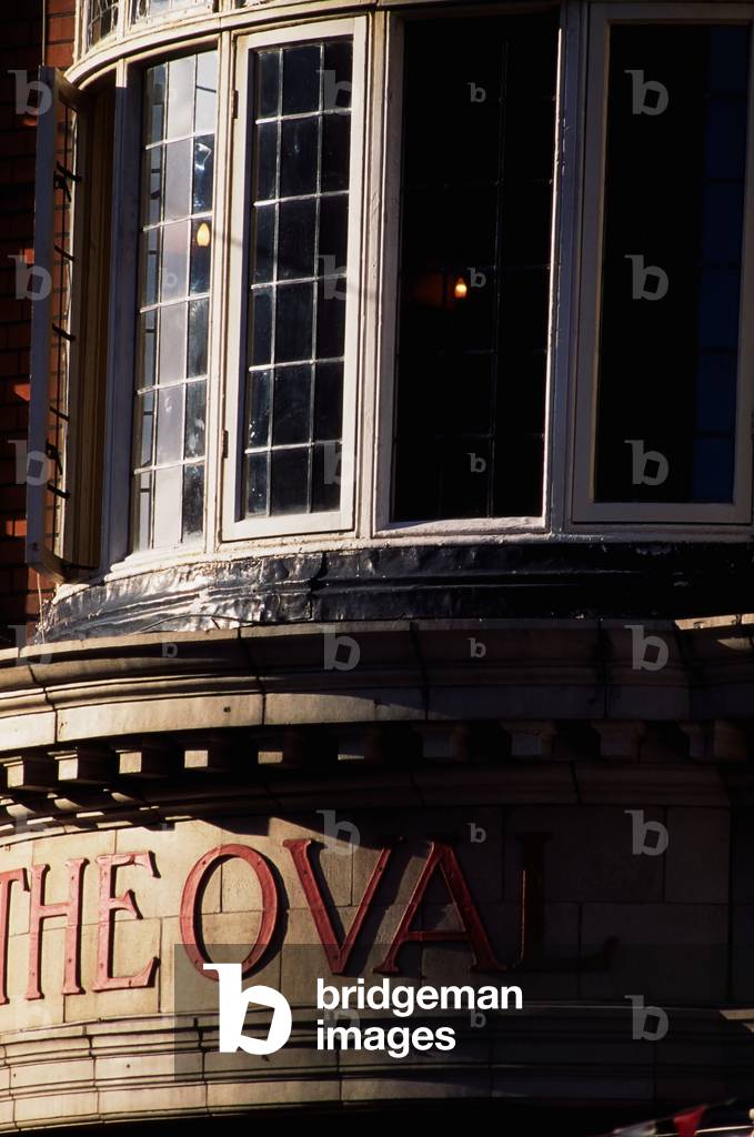 The Oval Pub,Dublin,Co Dublin,Ireland;Detail Of Pub Sign And Windows (photo)