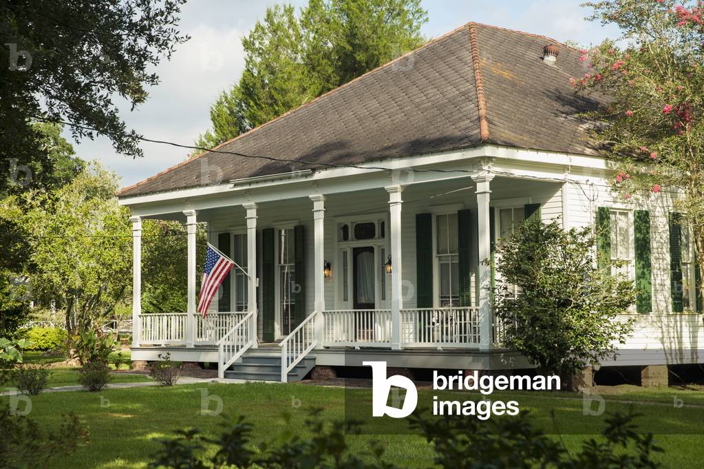 USA, Louisiana, 19th century cottage, St Francisville (photo)