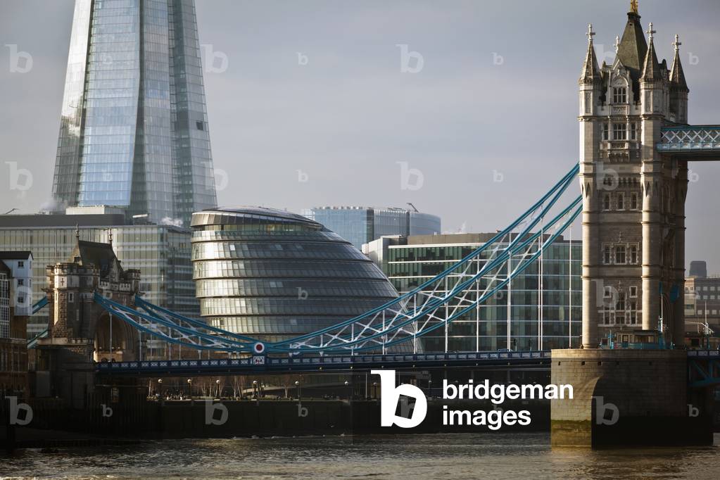 Shard Building with Tower Bridge, London, England, UK  (photo)