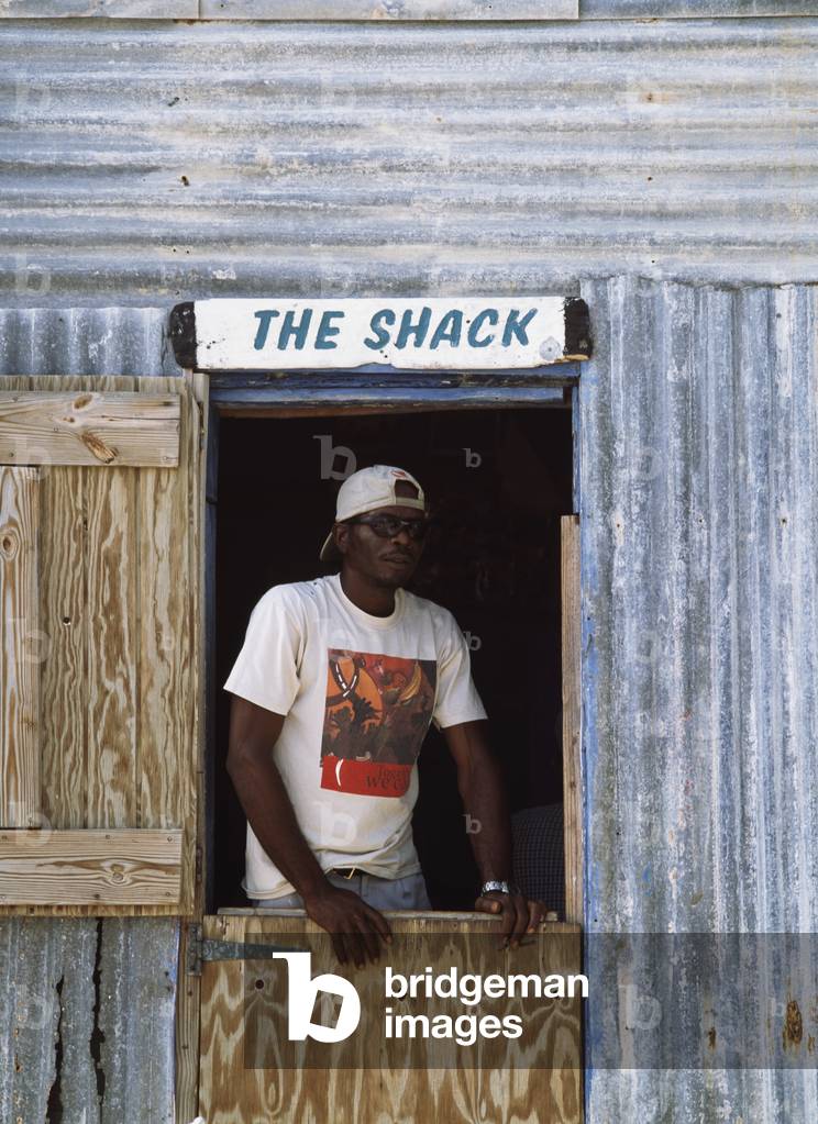 Man in The Window of 'the Shack' (photo)
