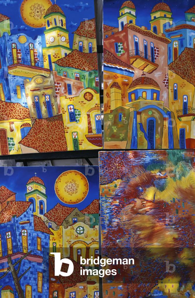Detail of Colourful Paintings at A Market (photo)