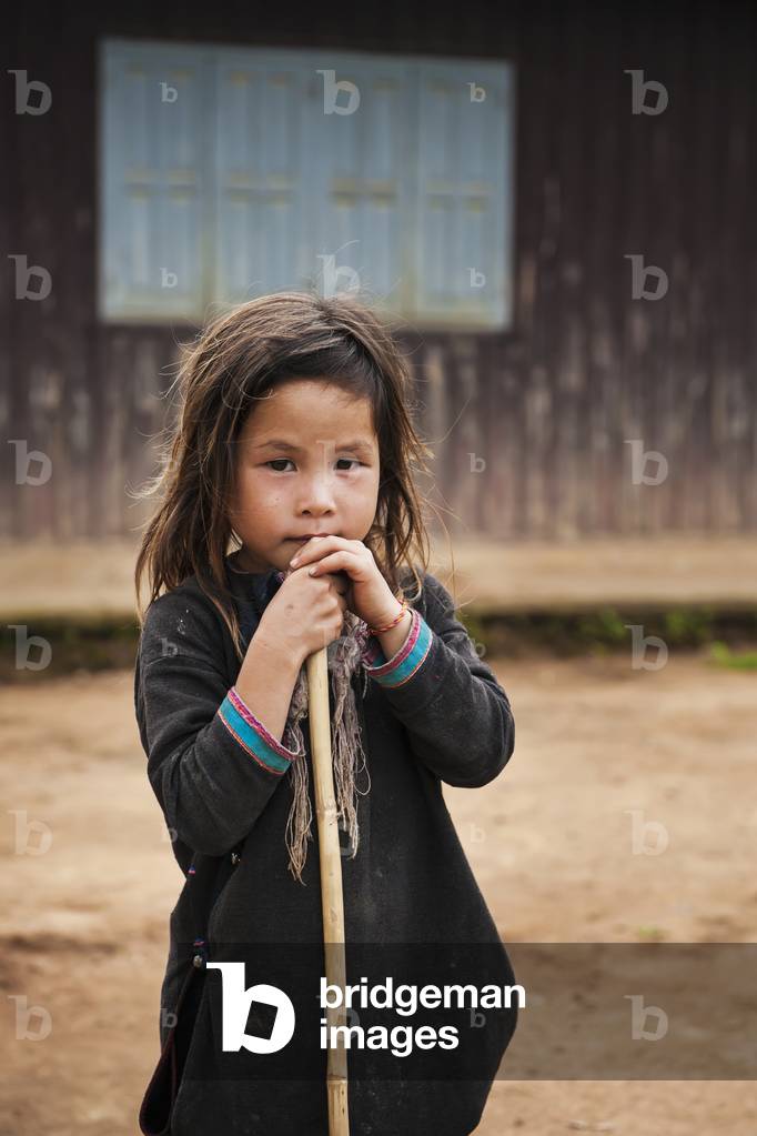 Portrait of a hill tribe girl, Luang Namtha, Laos (photo)