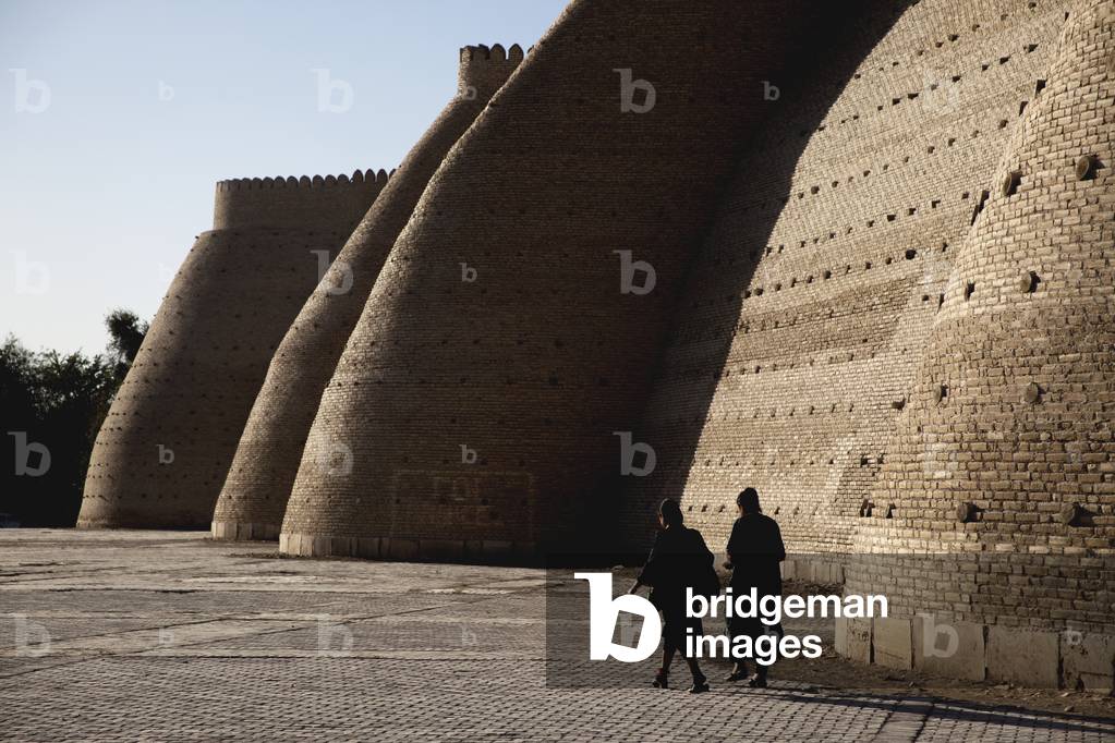 Walls of the Ark Fortress, Old Town, Bukhara, Uzbekistan (photo)