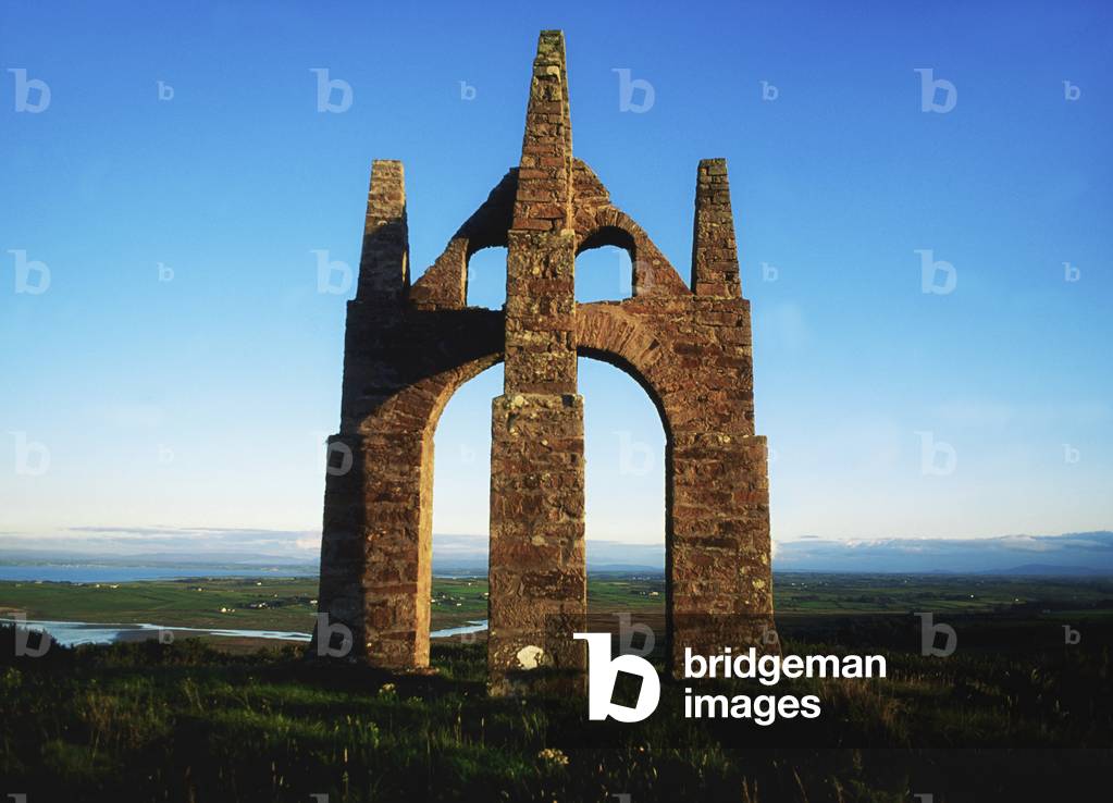Killala, Co Mayo, Ireland; Folly Overlooking A Landscape (photo)