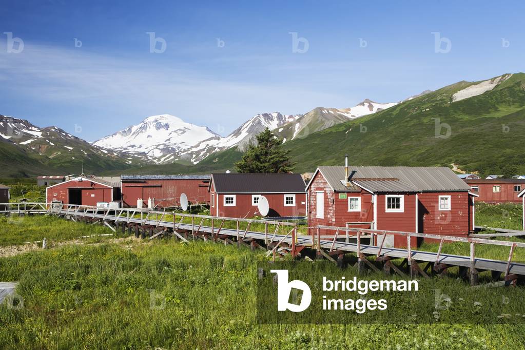 The Town Of False Pass On Unimak Island, The First Of The Aleutian Island Chain, Southwest Alaska, Summer (photo)