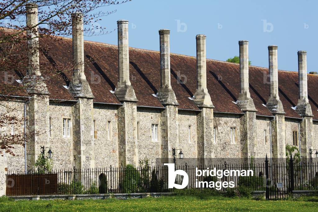 St. Cross Hospital in the water meadow, Winchester, Hampshire, England, UK  (photo)