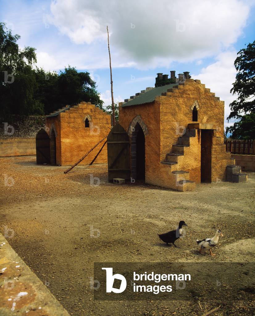 Kilcock, Co Kildare, Ireland, Arcadian Gardens, Ornee Farm Animal Sheds, Summer (photo)