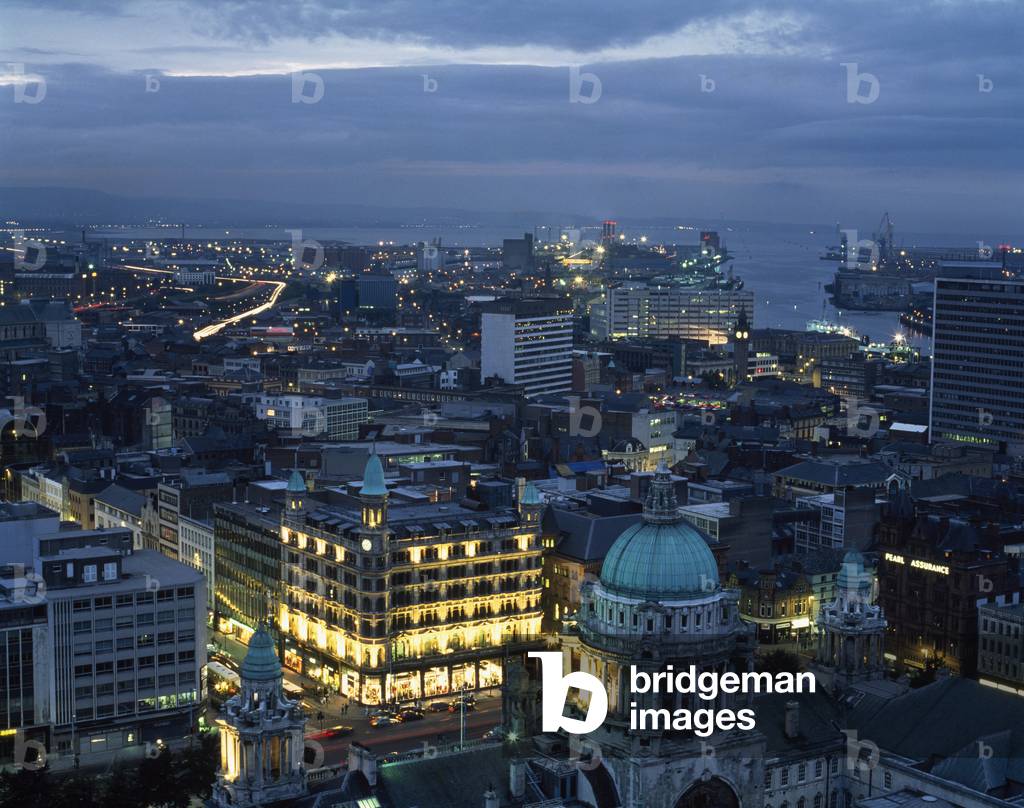Belfast,Co Antrim,Northern Ireland;City Hall And Skyline (photo)