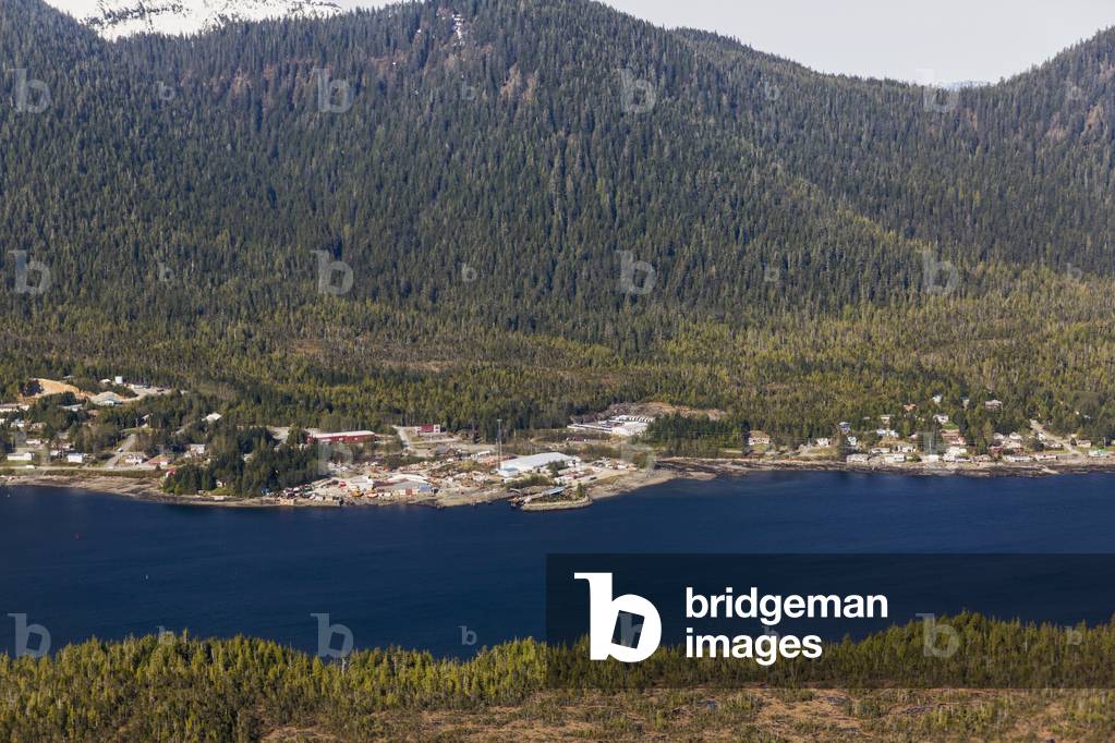 Aerial view of Ketchikan and the Inside Passage, Southeast Alaska, Summer (photo)